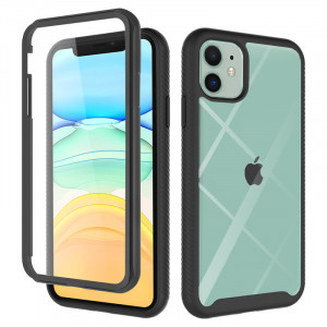 Husa telefon iPhone 11 + Folie - Techsuit Defense360 Pro - Black - Img 1