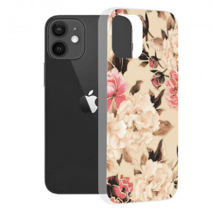 Husa telefon iPhone 12 / 12 Pro - Techsuit Marble Series - Mary Berry Nude - Img 1