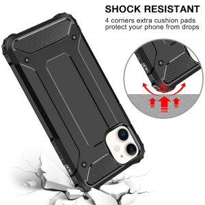 Husa telefon iPhone 12 mini - Techsuit Hybrid Armor - Black - Img 3