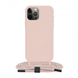 Husa telefon iPhone 12 Pro - Techsuit Crossbody Lanyard - Pink - Img 1