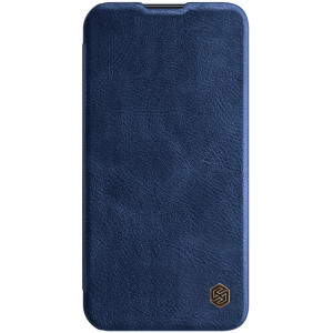 Husa telefon iPhone 13 Pro Max - Nillkin QIN Leather Pro Case - Blue - Img 2