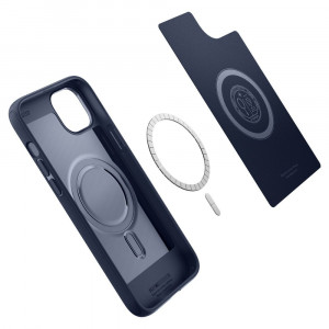 Husa telefon iPhone 14 - Spigen Mag Armor - Navy Blue - Img 4