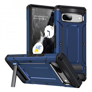 Husa telefon iPhone 15 Plus - Techsuit Hybrid Armor Kickstand - Blue