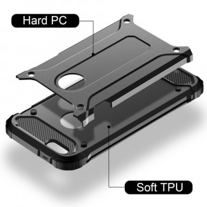 Husa telefon iPhone SE, 5, 5S - Techsuit Hybrid Armor - Black - Img 3
