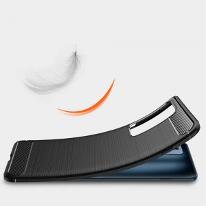 Husa telefon Motorola Edge 20 Pro - Techsuit Carbon Silicone - Black - Img 3