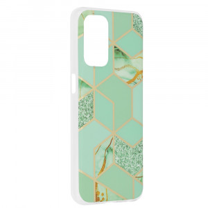 Husa telefon Oppo A54 5G / A74 5G / OnePlus Nord N200 5G - Techsuit Marble Series - Green Hex - Img 2