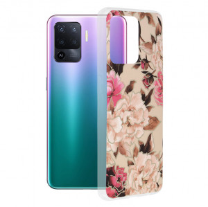 Husa telefon Oppo A94 4G / Reno5 Lite - Techsuit Marble Series - Mary Berry Nude - Img 1