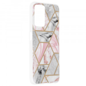 Husa telefon Realme 9i / Oppo A76 / Oppo A96 - Techsuit Marble Series - Pink Hex - Img 2