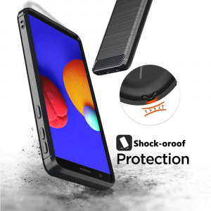 Husa telefon Samsung Galaxy A01 Core / M01 Core - Techsuit Carbon Silicone - Black - Img 2