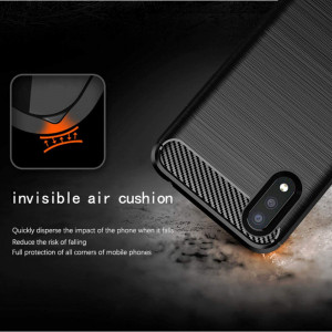 Husa telefon Samsung Galaxy A01 - Techsuit Carbon Silicone - Black - Img 4