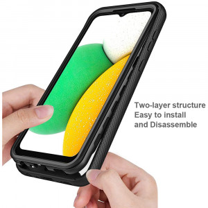 Husa telefon Samsung Galaxy A03 Core + Folie - Techsuit Defense360 Pro - Black - Img 3