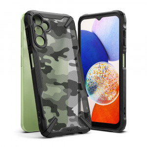 Husa telefon Samsung Galaxy A14 4G / 5G - Ringke Fusion X Design - Camo Black