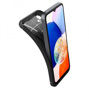 Husa telefon Samsung Galaxy A14 5G - Spigen Rugged Armor - Black - Img 3