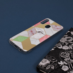 Husa telefon Samsung Galaxy A20e - Techsuit Marble Series - Purple Hex - Img 4