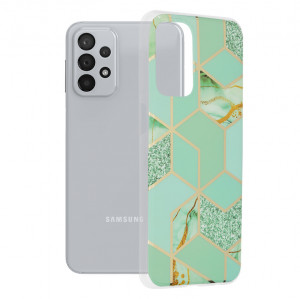 Husa telefon Samsung Galaxy A23 / A23 5G - Techsuit Marble Series - Green Hex