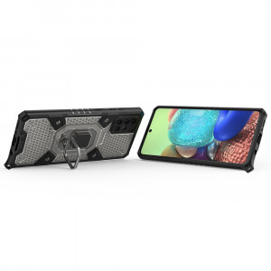 Husa telefon Samsung Galaxy A71 4G - Techsuit Honeycomb Armor - Black - Img 2