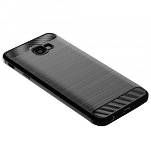 Husa telefon Samsung Galaxy J4 Plus - Techsuit Carbon Silicone - Black - Img 2