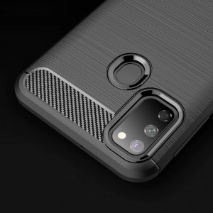 Husa telefon Samsung Galaxy M21 / M30S - Techsuit Carbon Silicone - Black - Img 4