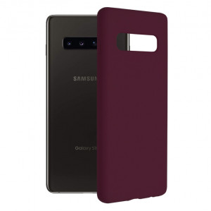 Husa telefon Samsung Galaxy S10 Plus - Techsuit Soft Edge Silicone - Plum Violet - Img 1