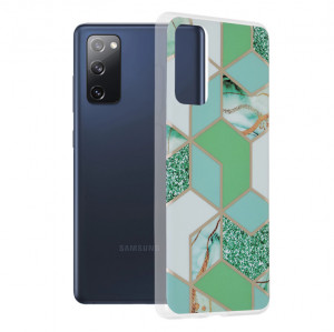 Husa telefon Samsung Galaxy S20 FE / S20 FE 5G - Techsuit Marble Series - Green Hex - Img 1