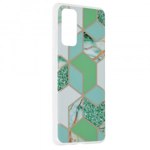 Husa telefon Samsung Galaxy S20 FE / S20 FE 5G - Techsuit Marble Series - Green Hex - Img 2