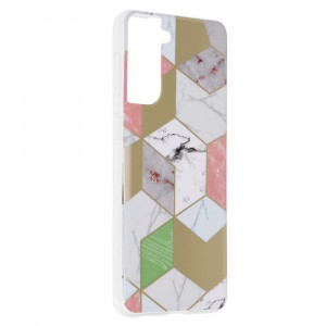 Husa telefon Samsung Galaxy S21 Plus 5G - Techsuit Marble Series - Purple Hex - Img 2