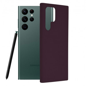Husa telefon Samsung Galaxy S22 Ultra 5G - Techsuit Soft Edge Silicone - Plum Violet - Img 1