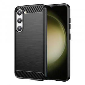 Husa telefon Samsung Galaxy S23 Plus - Techsuit Carbon Silicone - Black - Img 1