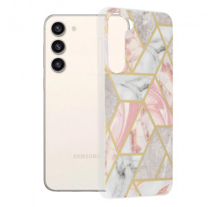 Husa telefon Samsung Galaxy S23 Plus - Techsuit Marble Series - Pink Hex
