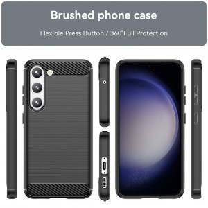 Husa telefon Samsung Galaxy S23 - Techsuit Carbon Silicone - Black - Img 2