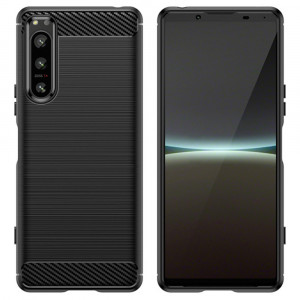 Husa telefon Sony Xperia 5 IV - Techsuit Carbon Silicone - Black - Img 1
