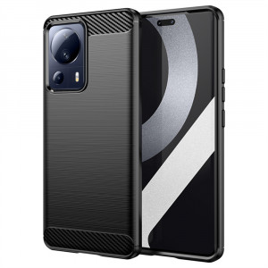 Husa telefon Xiaomi 13 Lite - Techsuit Carbon Silicone - Black - Img 1