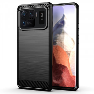 Husa telefon Xiaomi Mi 11 Ultra - Techsuit Carbon Silicone - Black - Img 1