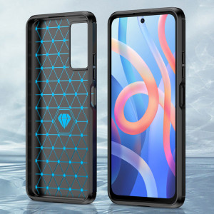 Husa telefon Xiaomi Poco M4 Pro 5G - Techsuit Carbon Silicone - Black - Img 3