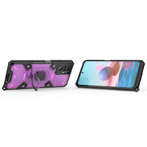 Husa telefon Xiaomi Redmi Note 10 4G / Note 10S / Poco M5s - Techsuit Honeycomb Armor - Rose-Violet - Img 2