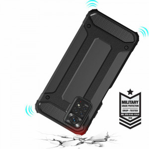 Husa telefon Xiaomi Redmi Note 11 / 11S Techsuit Hybrid Armor - Black - Img 3