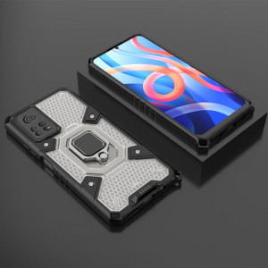 Husa telefon Xiaomi Redmi Note 11 / Note 11S - Techsuit Honeycomb Armor - Black - Img 3