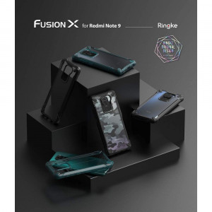 Husa telefon Xiaomi Redmi Note 9 / Redmi 10X 4G - Ringke Fusion X - Black - Img 4