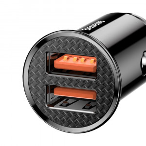 Incarcator Auto 2x USB 5A, QC 3.0 - Baseus Circular (CCALL-YD01) - Black - Img 4