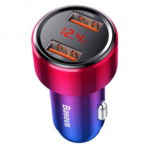 Incarcator Auto 2x USB 6A, 45W - Baseus Magic Series (CCMLC20A-09) - Red - Img 3