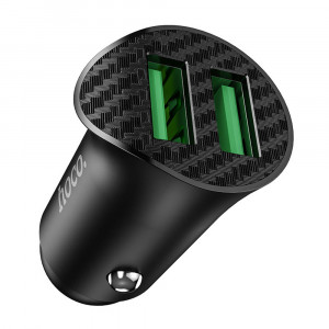 Incarcator Auto 2x USB QC3.0, 18W - Hoco (Z39 Farsighted) - Black - Img 3