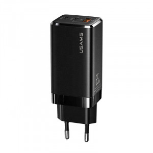 Incarcator priza 2x Type-C, USB 65W - USAMS T33 (US-CC110) - Black - Img 1