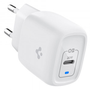 Incarcator Priza Type-C PD 20W, 3A - Spigen Power Arc (PE2009EU) - White - Img 1