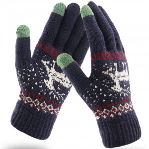 Manusi Touchscreen - Techsuit Raindeer Woolen (ST0002) - Blue - Img 4