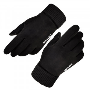 Manusi Touchscreen - Techsuit Suede (ST0009) - Black - Img 2