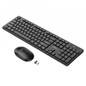 Set Tastatura si Mouse Fara Fir, 800/1200/1600 DPI - Hoco (GM17) - Black - Img 1