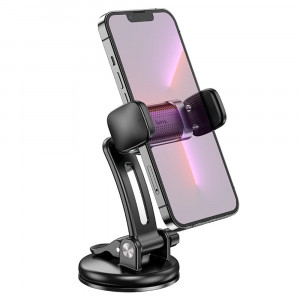 Suport Auto Bord/Parbriz pentru Smartphone - Hoco (CA111) - Black Metal Gray - Img 4