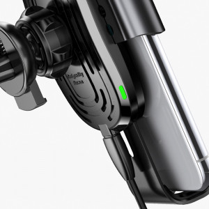 Suport Auto cu Incarcare Wireless Grila - Baseus (WXYL-01) - Black - Img 3