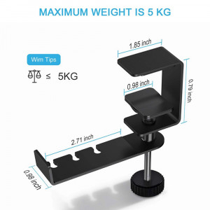 Suport Birou Multifunctional, Organizator - Techsuit Hanger - Black - Img 4