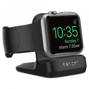 Suport de Birou pentru Apple Watch 4 / 5 / 6 / 7 / 8 / SE (38 / 40 / 41 / 42 / 44 / 45mm) - Spigen (S350) - Black - Img 2